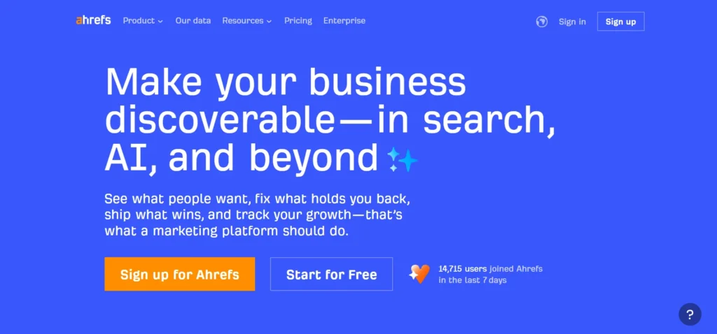 Digital Marketing Tool - Ahrefs