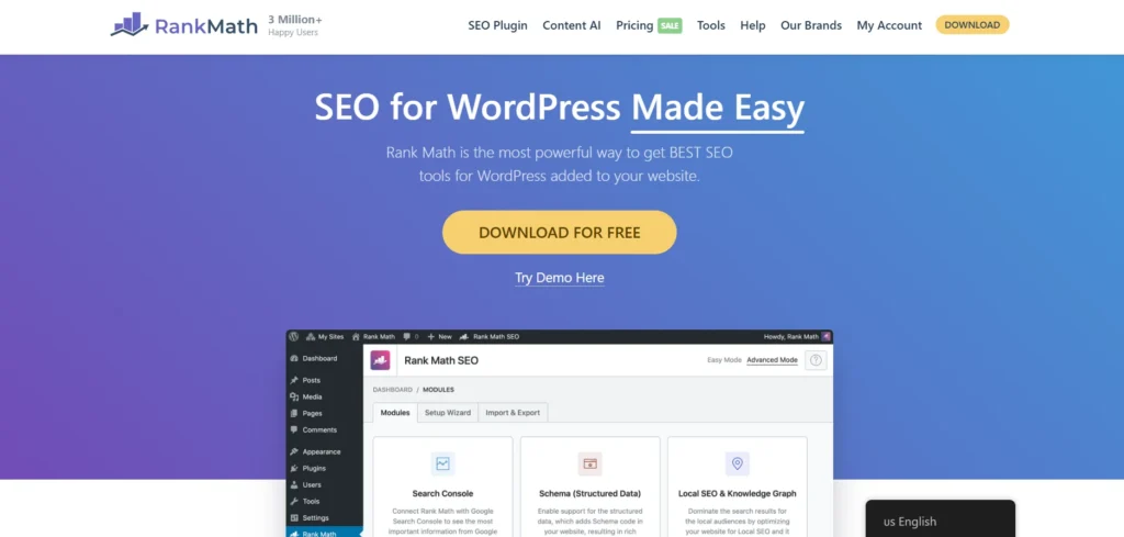 SEO Automation Tool - Rank Math