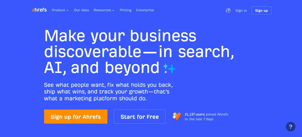 seo reporting software - AhrefsAhrefs