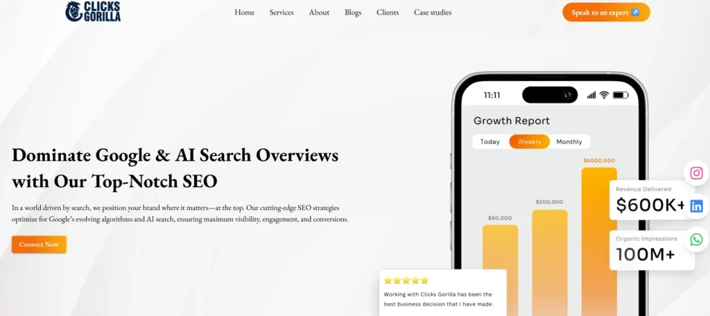 Influencer Marketing Agencies
- Clicks Gorilla