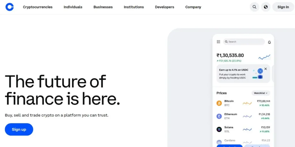 Coinbase India - Product Based Companies in India