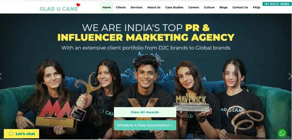 PR Agency in Mumbai-Glad U Came