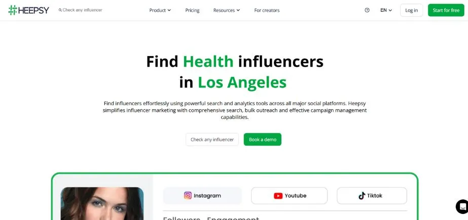 Heepsy - Influencer Marketing Tools