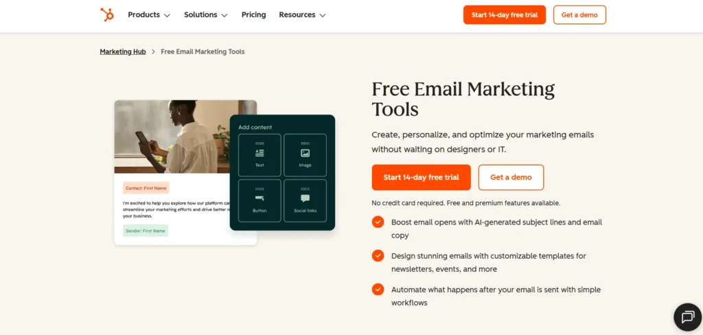 email marketing tool-HubSpot Marketing Hub