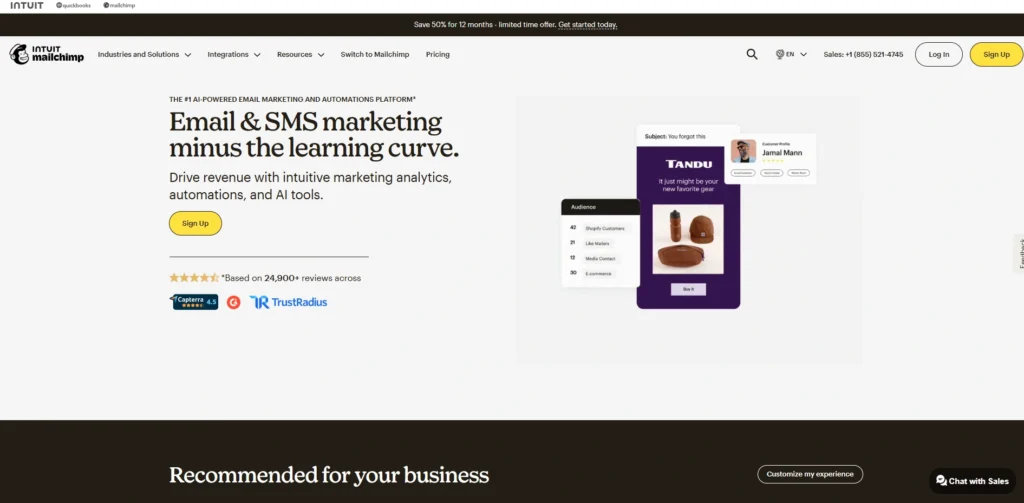 email marketing tool-Mailchimp