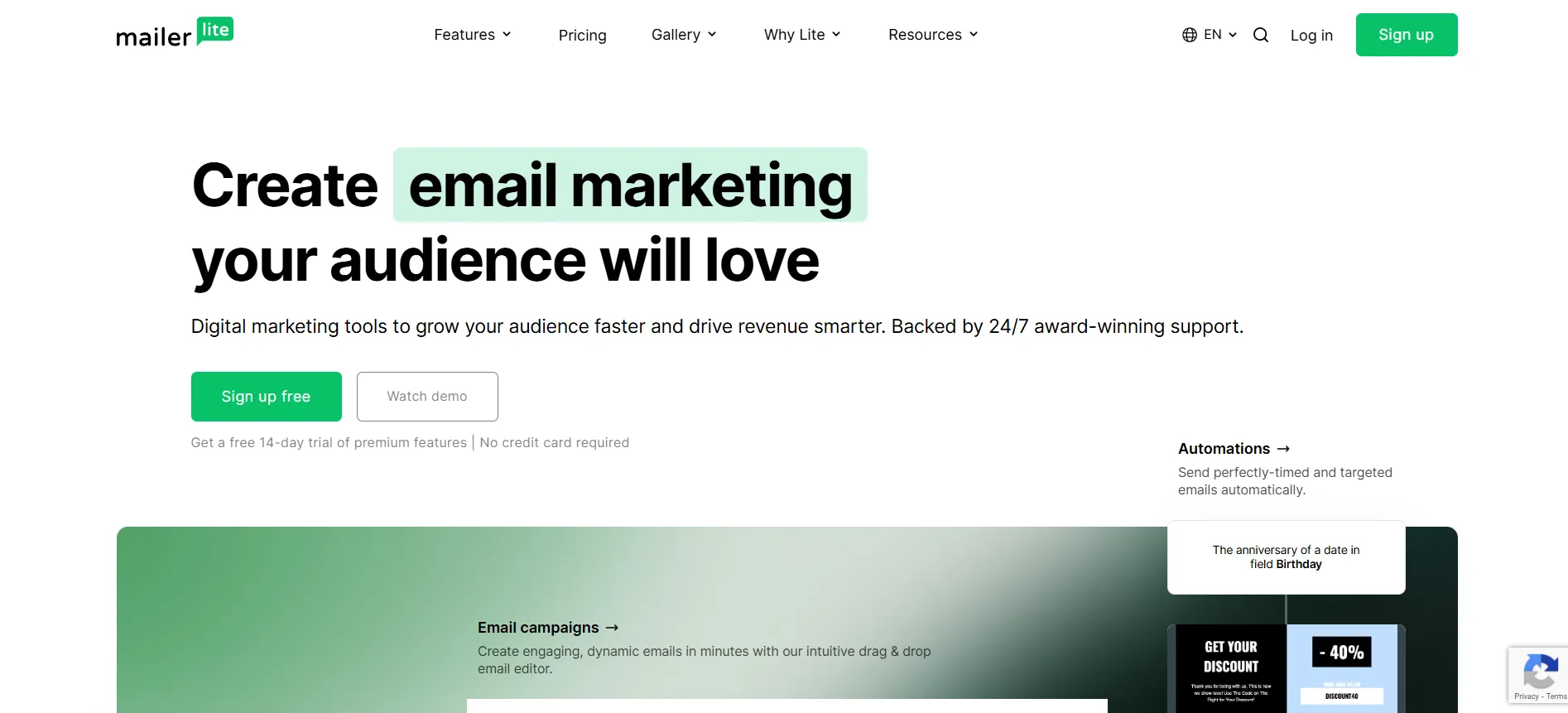 email marketing tool-MailerLite
