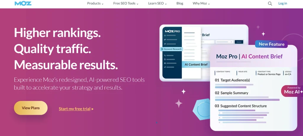 seo reporting software - Moz Pro