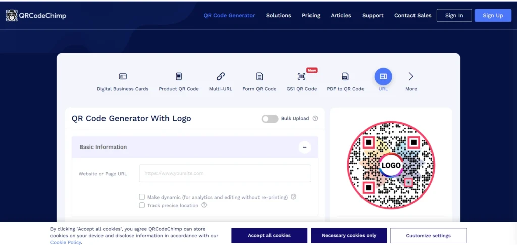 QRCodeChimp - QR Code Generator