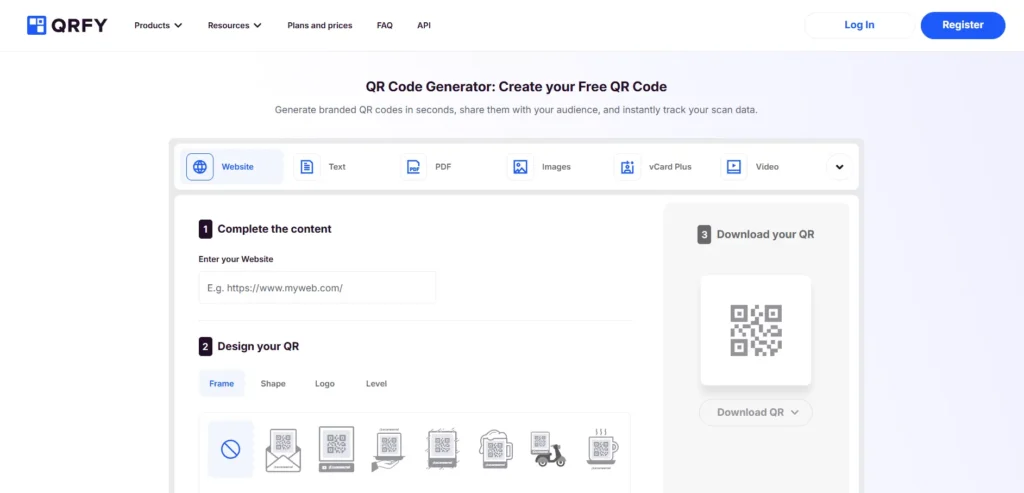 QRFY-  QR Code Generator
