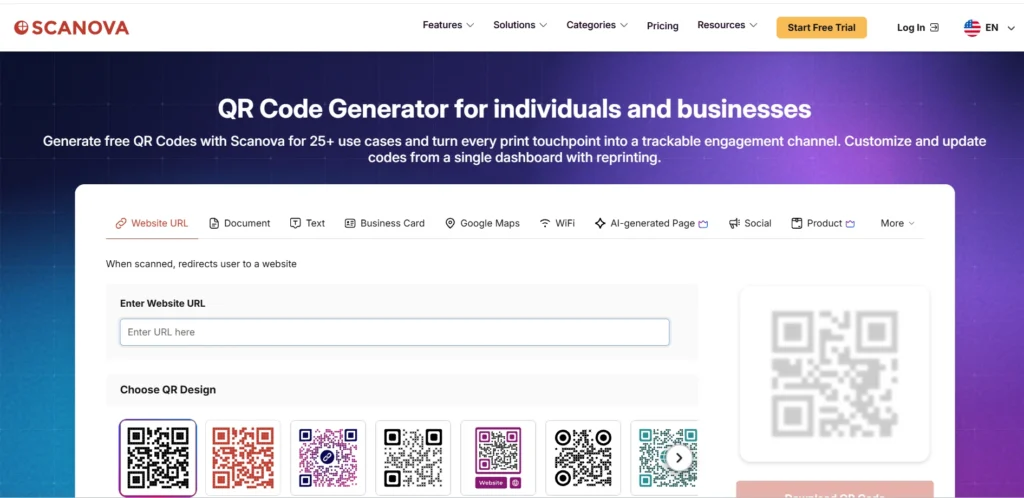 S‍canova -  QR Code Generator