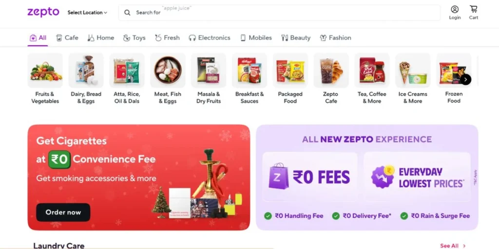 Zepto - Product Based Companies in Bangalore