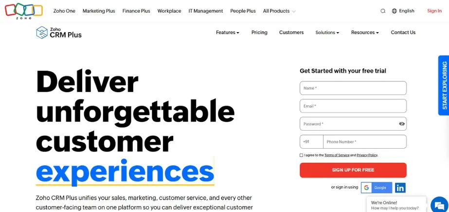 Customer Engagement Tools - zoho