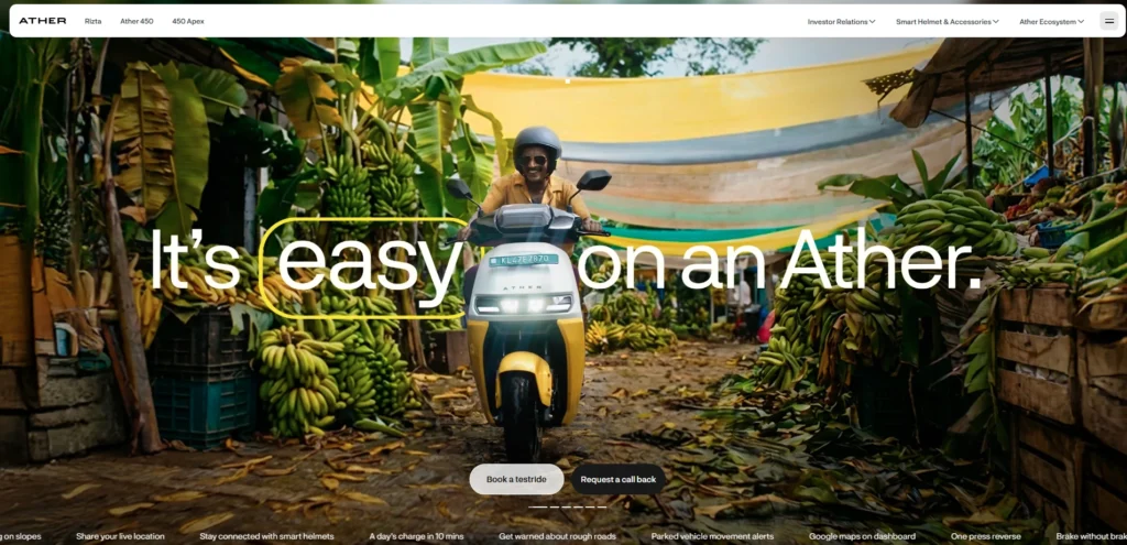 Startup companies in bangalore- Ather Energy