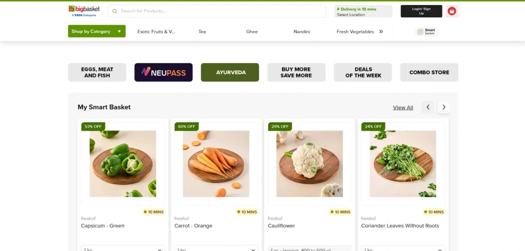 startup company in bangalore - BigBasket