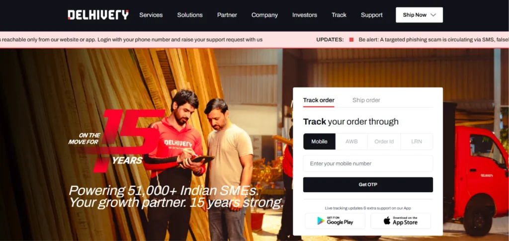 Startup‌ Compa‍ny in D​elhi - Delhivery