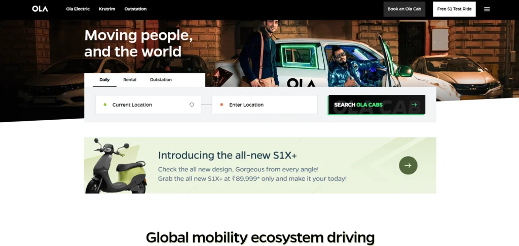 startup company in india - Ola