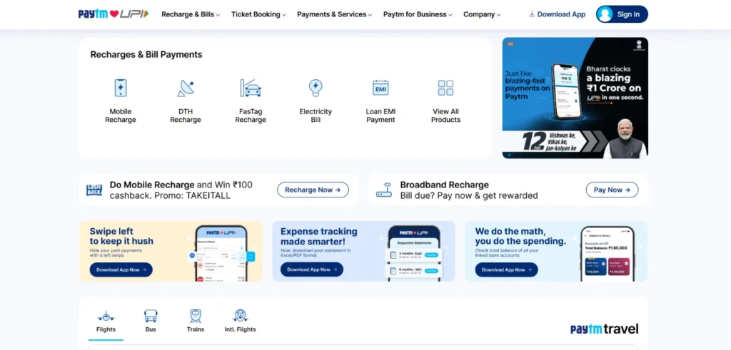 Startup‌ Compa‍ny in D​elhi - Paytm