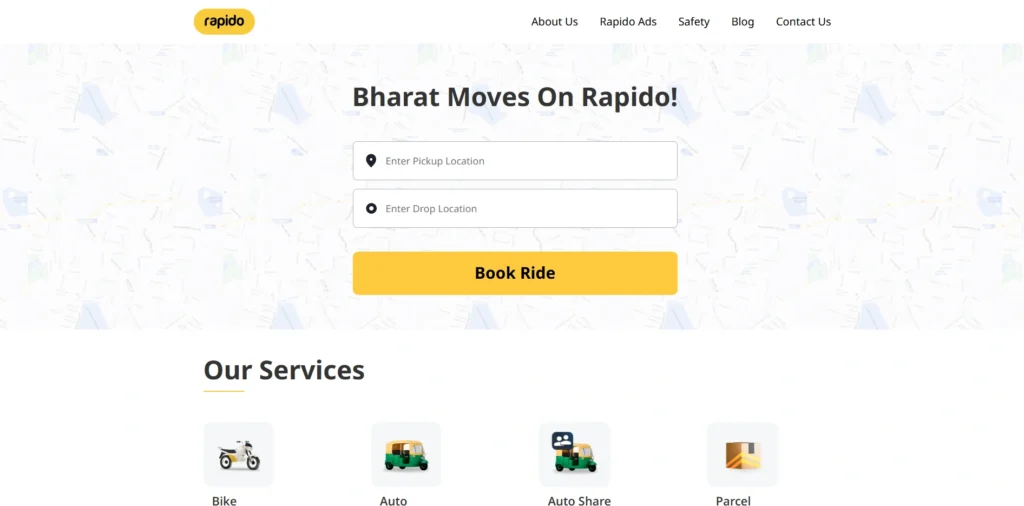 Startup companies in bangalore-Rapido