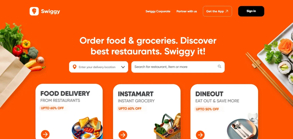 startup company in bangalore - Swiggy