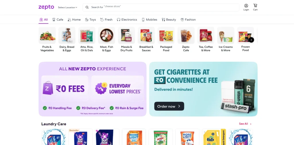 Startup companies in bangalore- Zepto