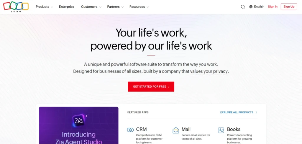 Startup Company in Chennai - Zoho Corporation