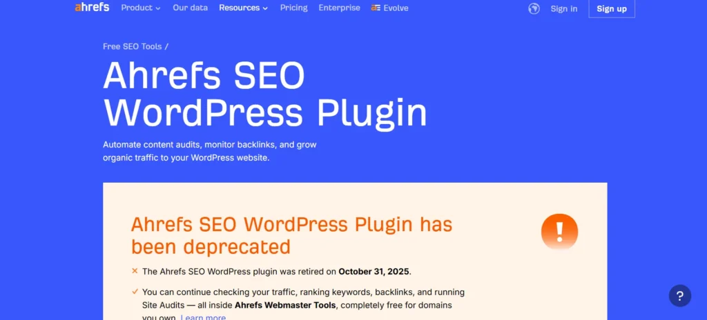 SEO Plugin For WordPress - Ahrefs SEO WordPress Plugin