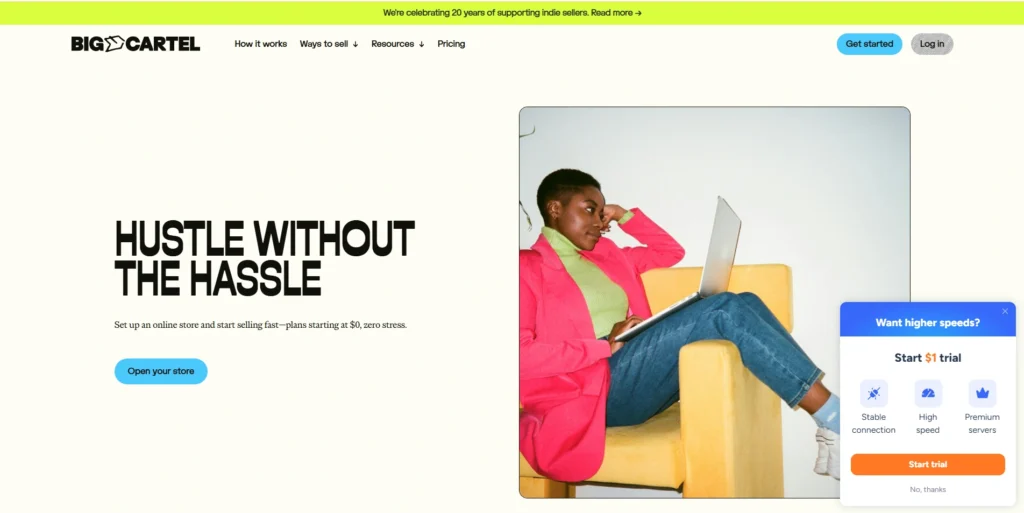 seo ecommerce platform-Big Cartel