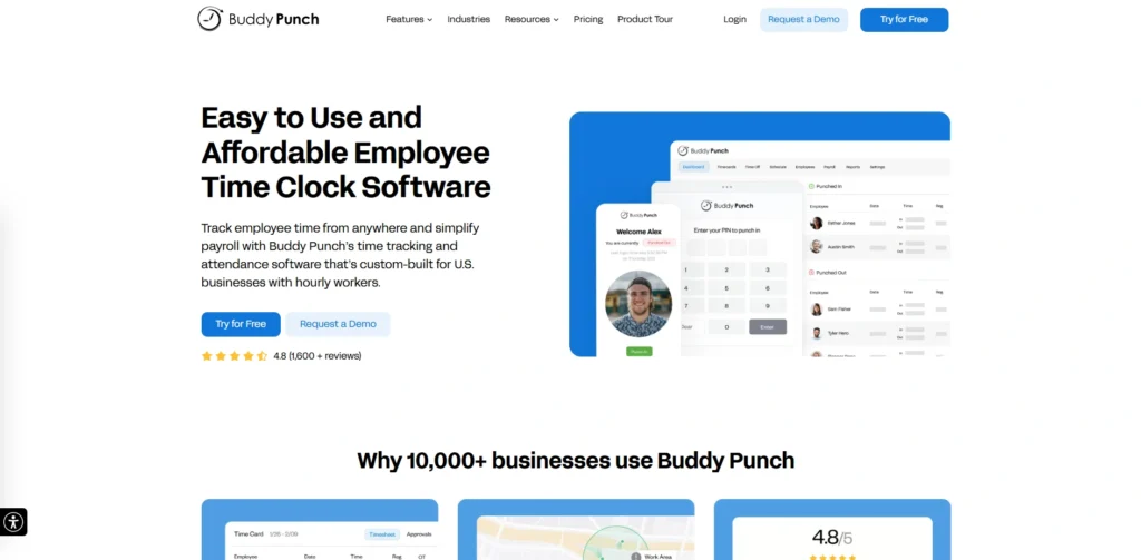 Attendance Tracking Software-Buddy Punch
