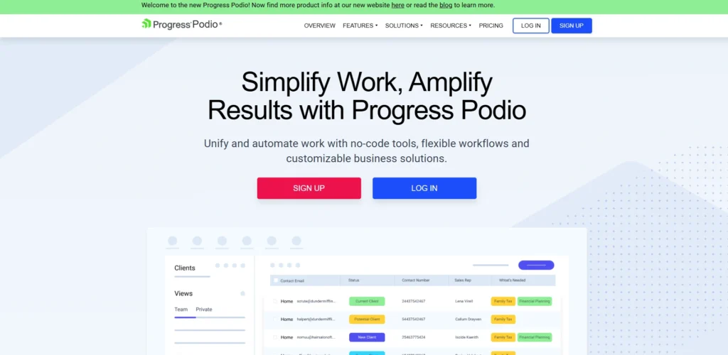 Customer Engagement Tools-Podio