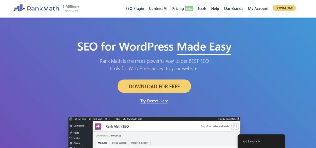 SEO Plugin For WordPress - Rank Math