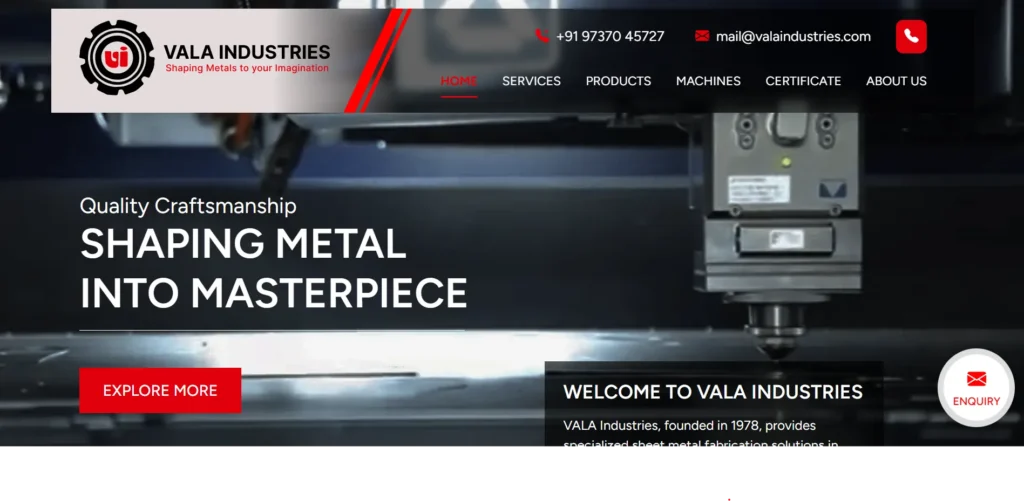 Manufacturing Company in Vadodara - Vala Industrie⁠s