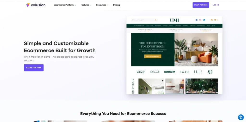 seo ecommerce platform-Volusion