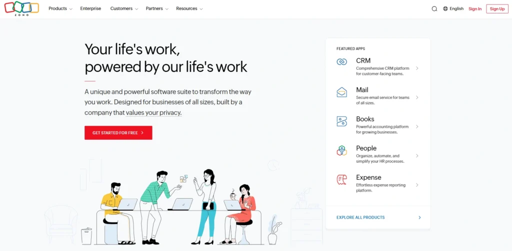 SEO Ecommerce Platform -Zoho Commerce