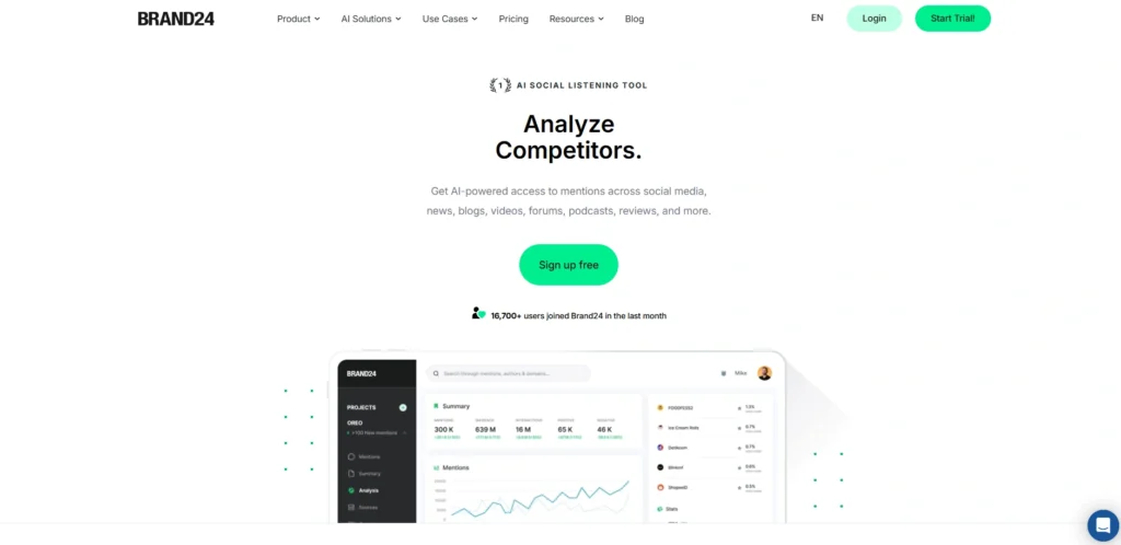 Facebook Analytics Tools-Brand24