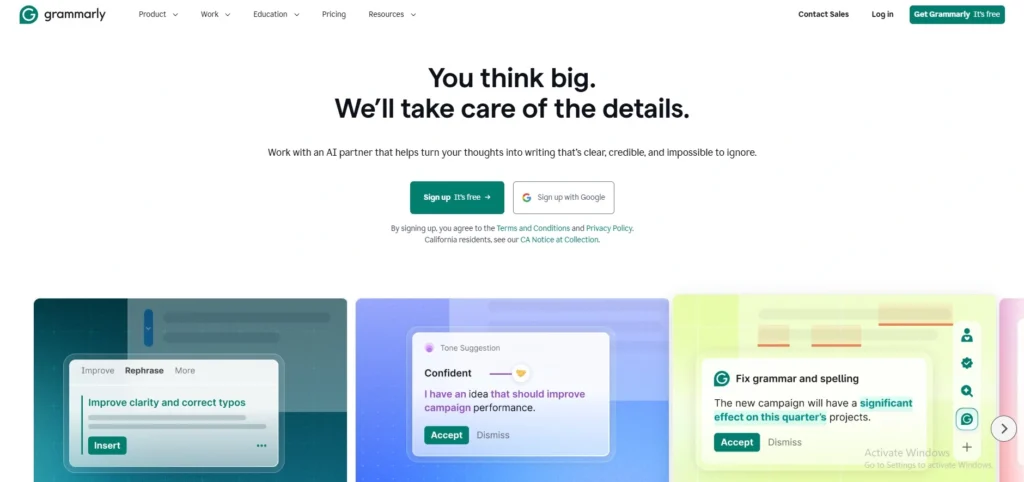 Content marketing tools-Grammarly