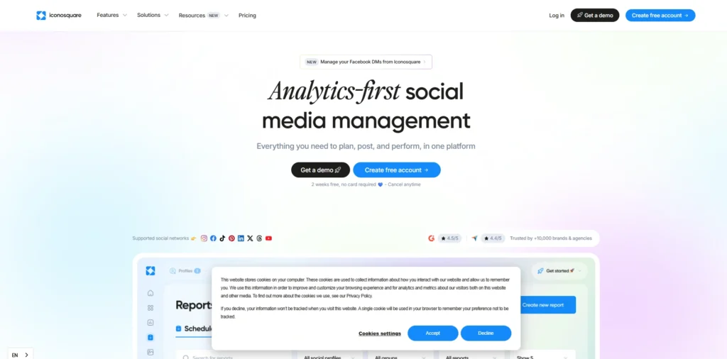 Facebook Analytics Tools- Iconosquare