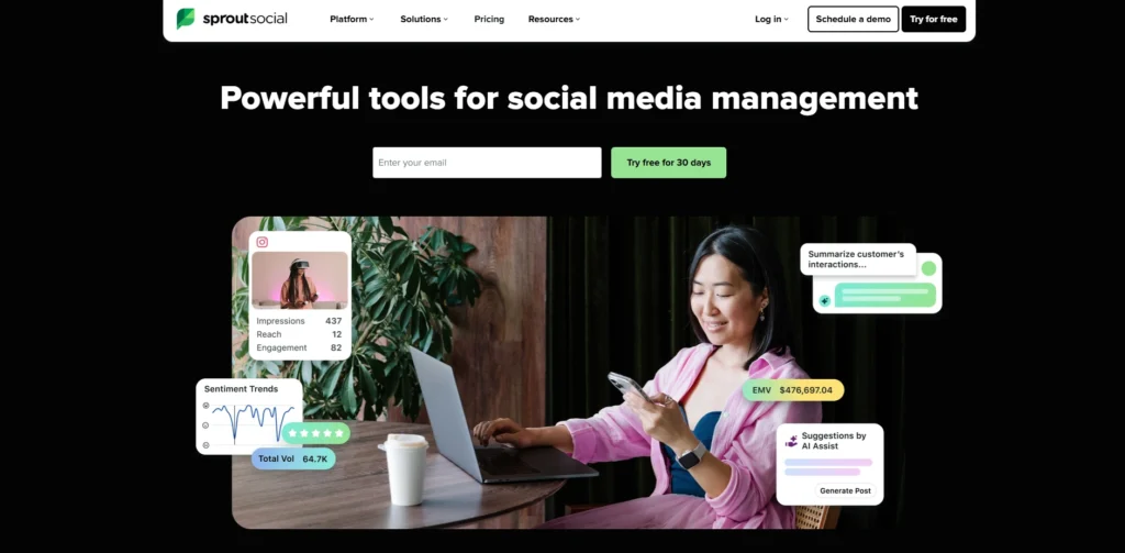 Facebook Analytics Tools-Sprout Social